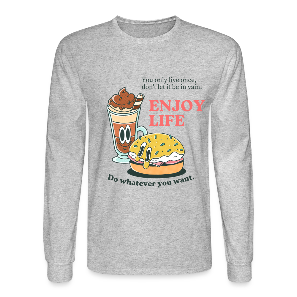Men's Long Sleeve T-Shirt - heather gray