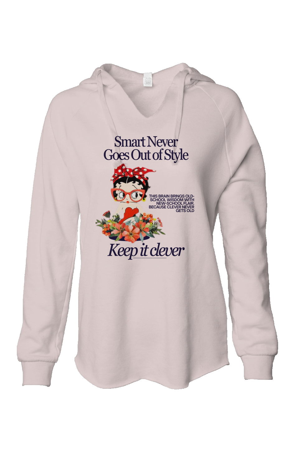 Womens Lightweight Wash Hooded Sweatshirt