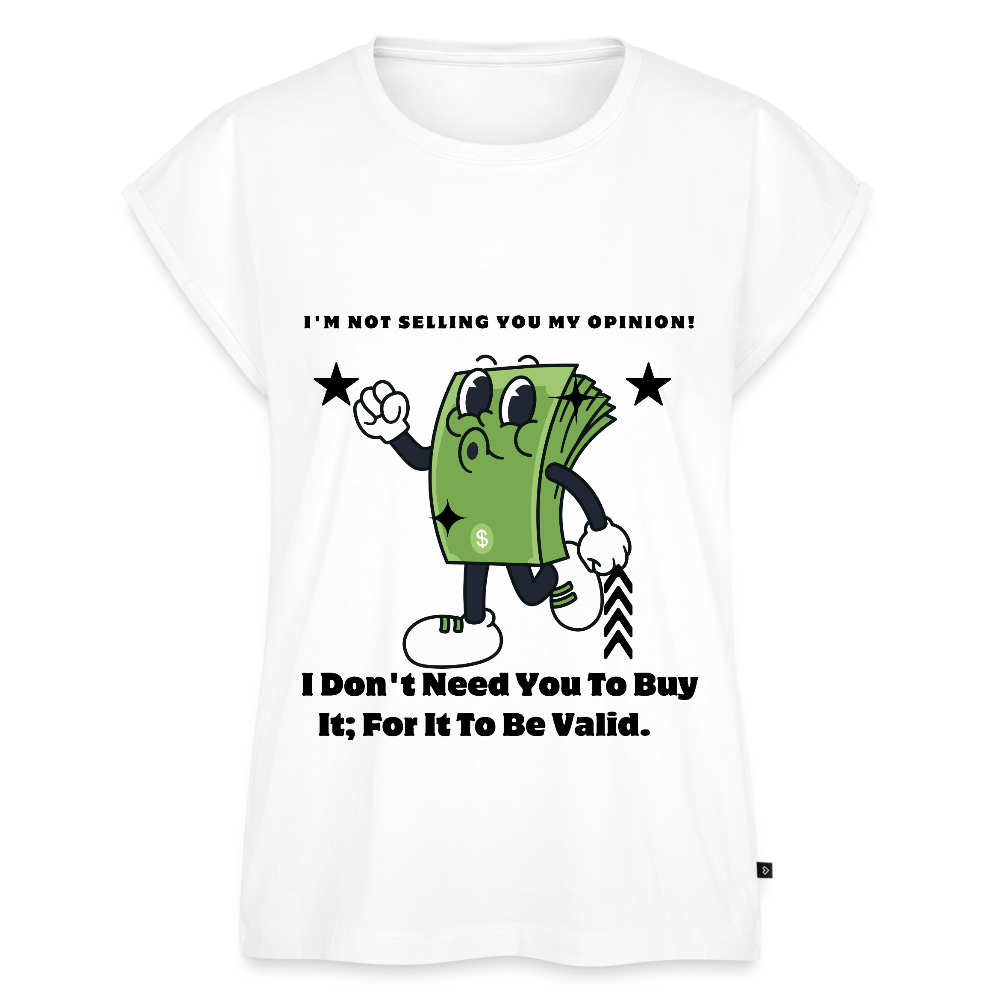 Women's Roll Cuff T-Shirt - white