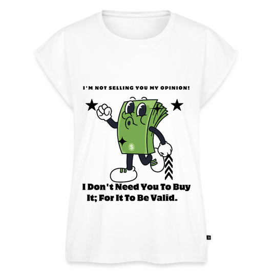 Women's Roll Cuff T-Shirt - white