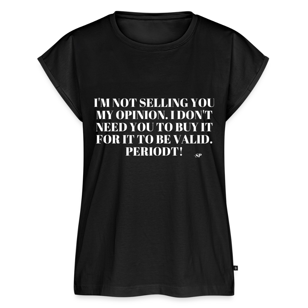 Women's Roll Cuff T-Shirt - black