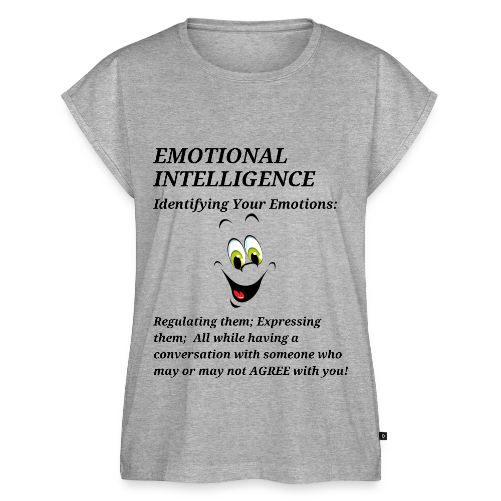 Women's Roll Cuff T-Shirt - heather grey