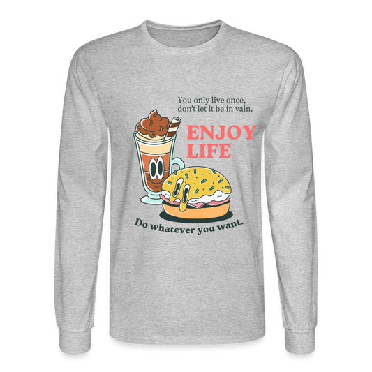 Men's Long Sleeve T-Shirt - heather gray