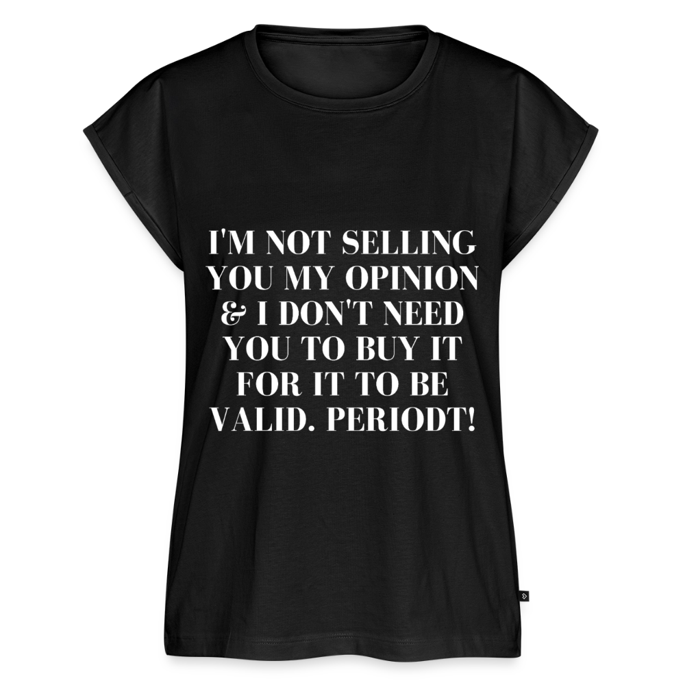 Women's Roll Cuff T-Shirt - black